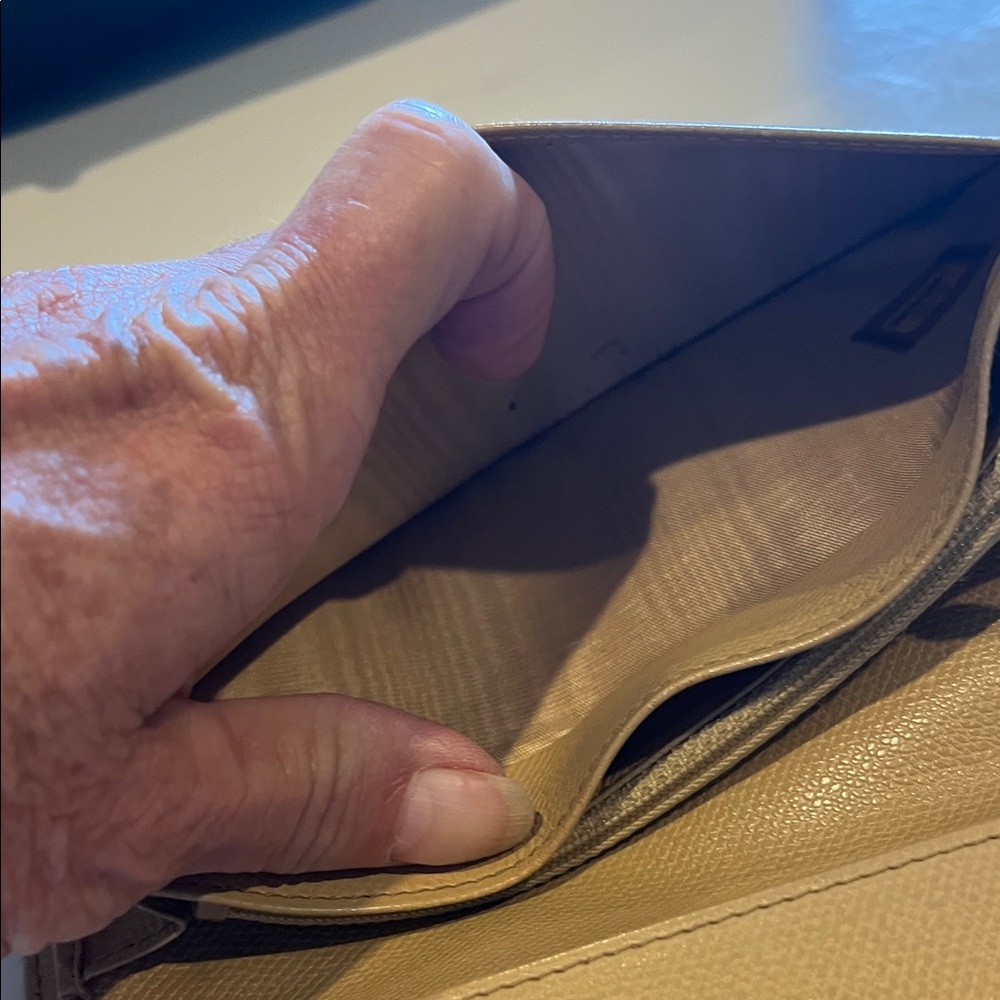 CHANEL Tan Leather Wallet with Logo - Picture 6 of 12